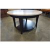 Image 3 : ROUND 2-TIER MARBLE COFFEE TABLE