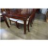 Image 2 : WOODEN DINING TABLE W/ 2 LEAFS AND 6 CHAIRS
