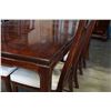 Image 3 : WOODEN DINING TABLE W/ 2 LEAFS AND 6 CHAIRS