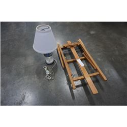 CRYSTAL LAMP AND EASEL