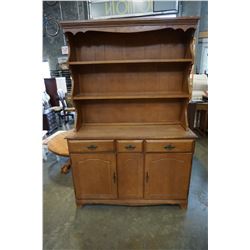 2 PIECE ANTIQUE BUFFET AND HUTCH