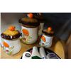 Image 1 : 4 PIECE CERAMIC MUSHROOM CANNISTER SET MADE IN CANADA