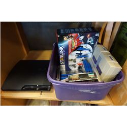 SUPER NES CONSOLE, GAMES, AND VIDEO GAME CASES