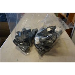 2 BAGS OF USB CHARGE PLUGS