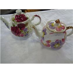 GIBSON AND SADLER HAND PAINTED TEA POTS