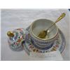 Image 3 : CZECH HAND-PAINTED CONDIMENT DISH AN DESIGNER ORREFORS DISH