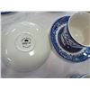 Image 6 : OLD WILLOW AND LIBERTY BLUE POTTERY DISHES AND CUPS - 24 PIECES TOTAL
