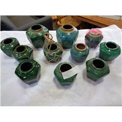 SEHLF LOT OF EASTERN POTTERY