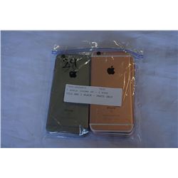 5 APPLE IPHONE 6S - 3 ROSE GOLD AND 2 BLACK - PARTS ONLY