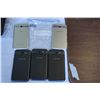 Image 2 : 5 SAMSUNG GALAXY J3 PRIME - 3 BLACK AND 2 SILVER SMARTPHONES - PARTS ONLY