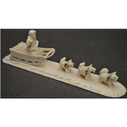 ESKIMO INDIAN BONE DOG SLED