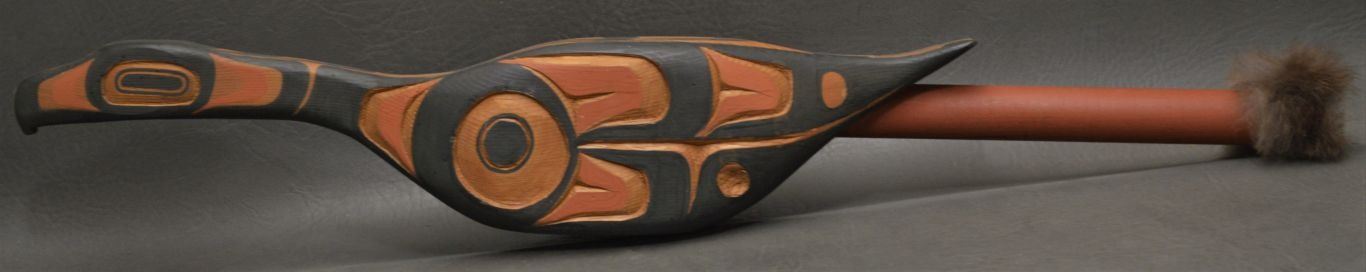 TLINGIT INDIAN LOON RATTLE ( ODIN LONNING)