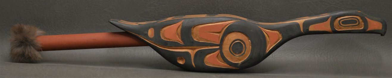 TLINGIT INDIAN LOON RATTLE ( ODIN LONNING)