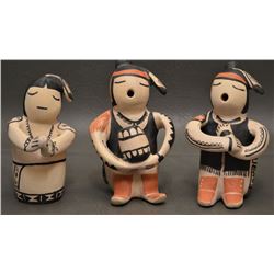 COCHITI POTTERY FIGURES (SNOWFLAKE FLOWER)