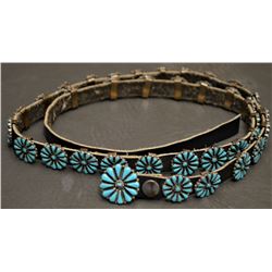 ZUNI INDIAN CONCHO BELT
