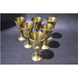 Set of Vintage Brass Chalice (Heavy)