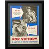 Image 1 : Rare 1942 "For Victory" war-time Poster