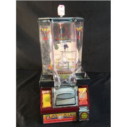 Vintage  Play And Score  25 Cent Basketball Candy Dispenser Game On Swivel Base