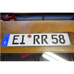 european License plates