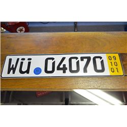 european License plates