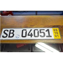 european License plates