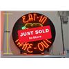 Image 1 : VERY LARGE Original Neon Food Sign - 5' Dia.