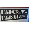 Image 1 : Steel "My Cabin" Sign