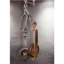 2 - Vintage Farm Pulleys