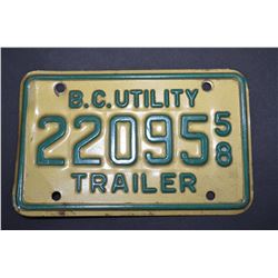 Vintage Licence Plate