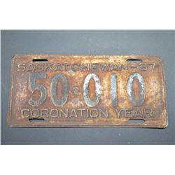 Vintage Licence Plate