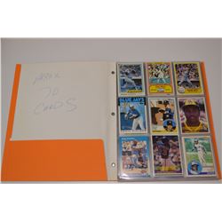 Binder Approx. 70 Assorted Baseball Stars