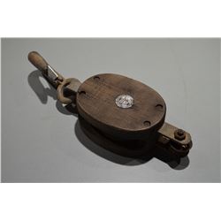 Vintage wood pulley