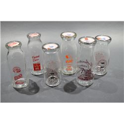 Lot of Collectible Milk Bottles