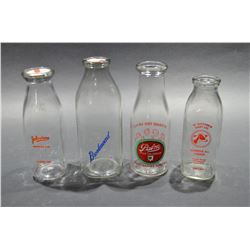 Lot of Collectible Milk Bottles