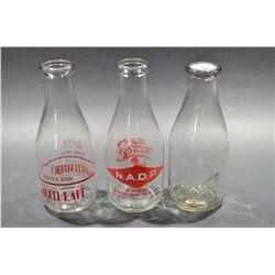 Lot of Collectible Milk Bottles