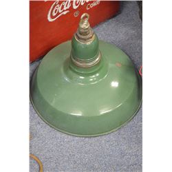 Vintage green porcelain light