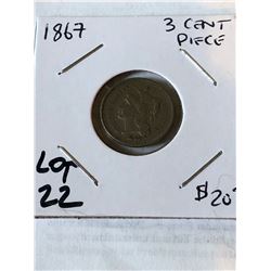 1867 US 3 Cent Piece