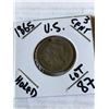 Image 1 : 1865 US 3 Cent Pirce Coin