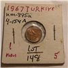 Image 1 : 1967 Turkey 5 Kurus in MS High Grade
