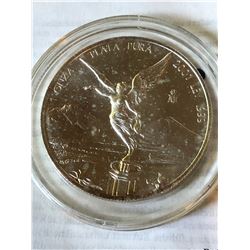 2001 Silver Mexico 1oz 999 Fine Silver Libertad in Hard Display Case