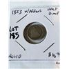 Image 1 : 1853 With Arrows Silver Half Dime Holed for Jewelry