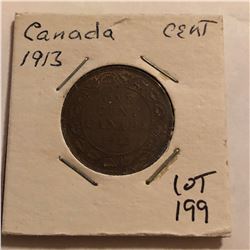 1913 Canada Large 1 Cent Nice Early Coin