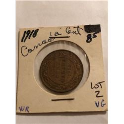 1918 Canada Large Cent Very Good Grade