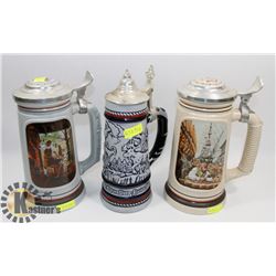 LOT OF THREE AVON COLLECTOR STEINS
