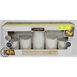 NEW LED 5PIECE BATTERY OPERATED CANDLE SET WITH