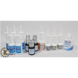 BAG OF CLARITIN AND OTHER NASAL SPRAYS