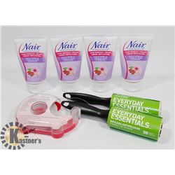 BAG OF NAIR HAIR REMOVAL CREAM AND MORE