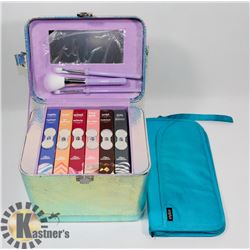 BAG OF MAKEUP KITS, ONE WITH CONTENTS