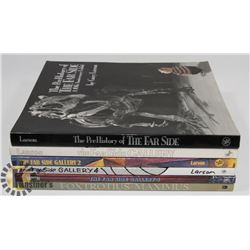 FLAT OF THE FAR SIDE COMIC COLLECTION  BOOKS WITH