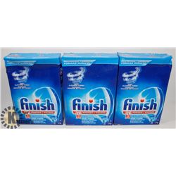 THREE BOXES OF FINISH DISHWASHER POWDER